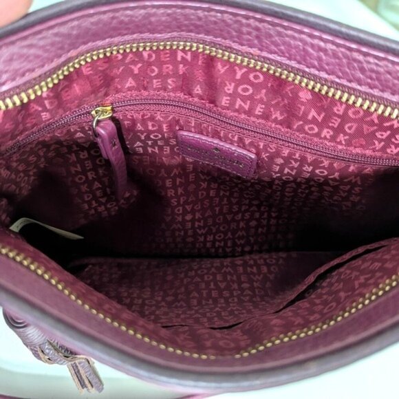 Kate Spade Pebble Leather Crossbody Purse 10"Lx9"Hx3"D - Picture 9 of 12